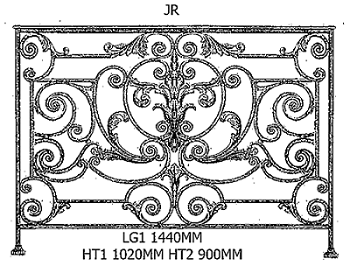 Parapetti balaustre in ghisa Uccellino